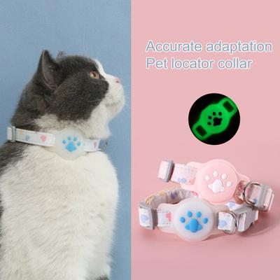 1 Set Evcil Hayvan Tasması Karanlıkta Parlayan Ayarlanabilir Kayıp Önleyici Köpek Kedi Tasması Takip Cihazı Koruyucu