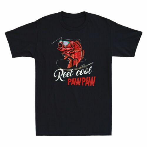 Reel Cool Pawpaw Fishing Sunglasses Father Day Vintage Men T-shirt Cotton XL