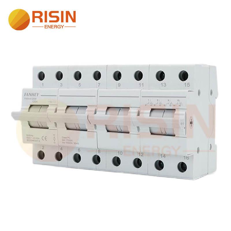 CE Certified 2P 63A & 4P 125A Manual Dual Power Transfer Switch Disconnector
