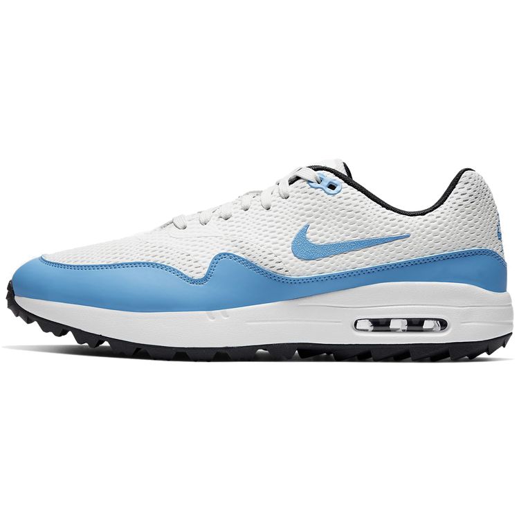 

Кроссовки унисекс Nike Air Max 1 Golf White University Blue, темно-белый, антрацит, чистая платина, CI7576-101