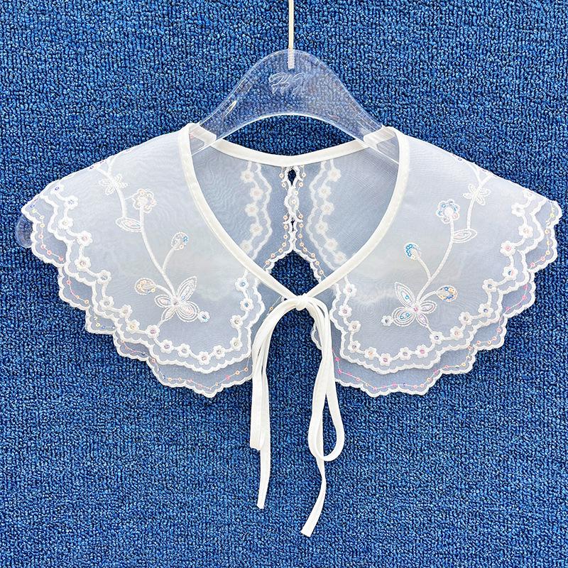 

Шаль с искусственным воротником из органзы и бисером для женщин и детей