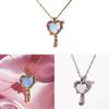 In Spired Heart Shaped Necklace With Copper Material And Rhinestone Accents For Daily Wear
