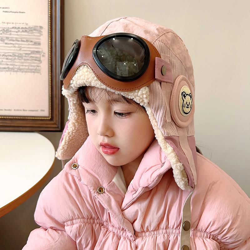 Children's Cartoon Knit Wool Hat with Ear Protection 