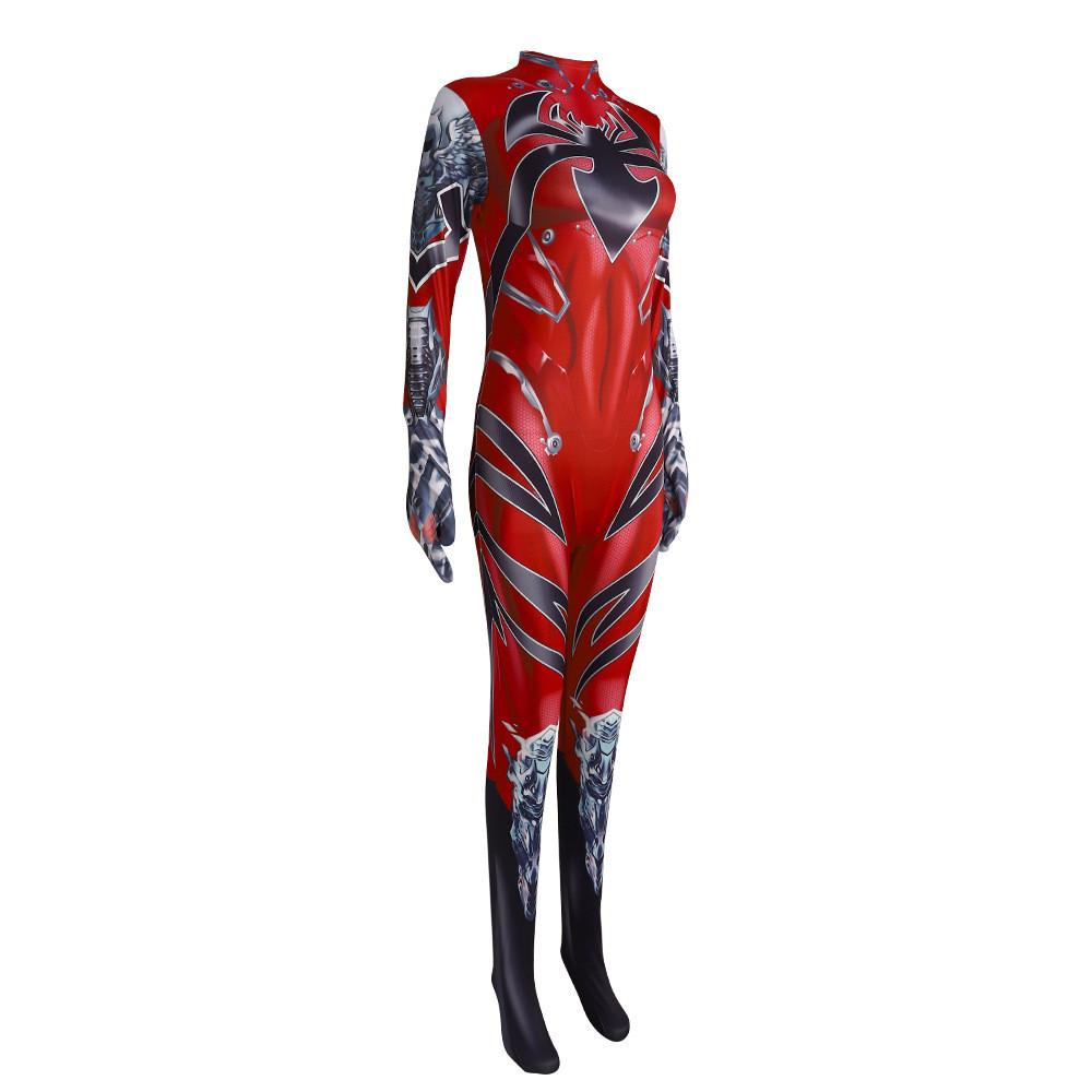 Widow Cosplay Blood Costume Cartoon Jumpsuits Halloween Party Performance Stage