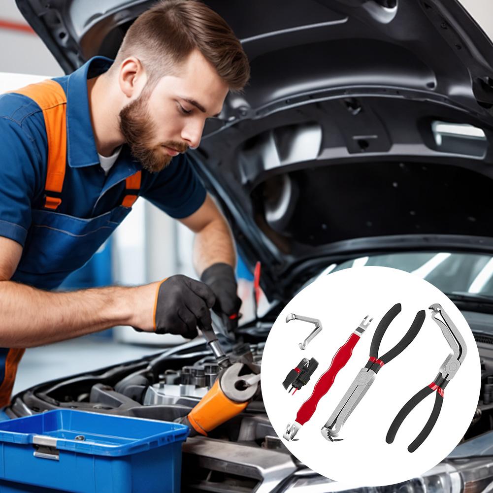 Electrical Disconnect Pliers Carbon Steel Car Fuel Line Breaker Tool Anti-Slip Spark Plug Removal Plier for Car Repair Accessori