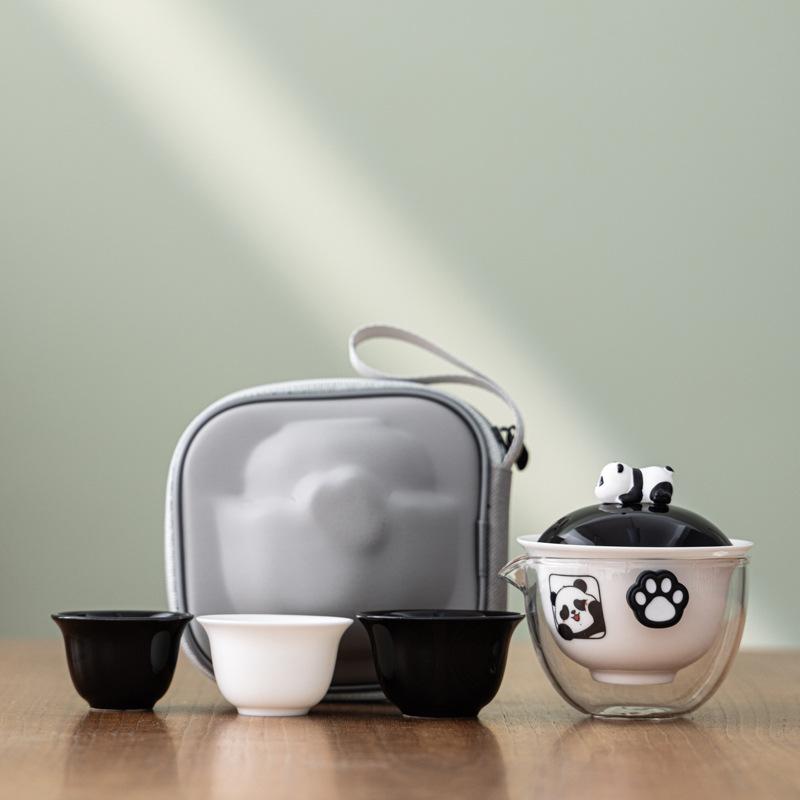Creative Cute Panda Souvenir Business Company Merchandise High-end Gift Set Travel Tea Set