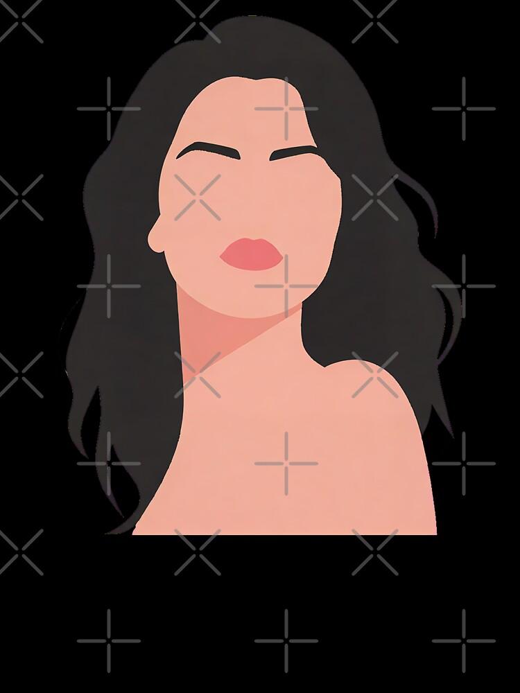 Selena Gomez Lineless Illustration Oversized T-Shirt