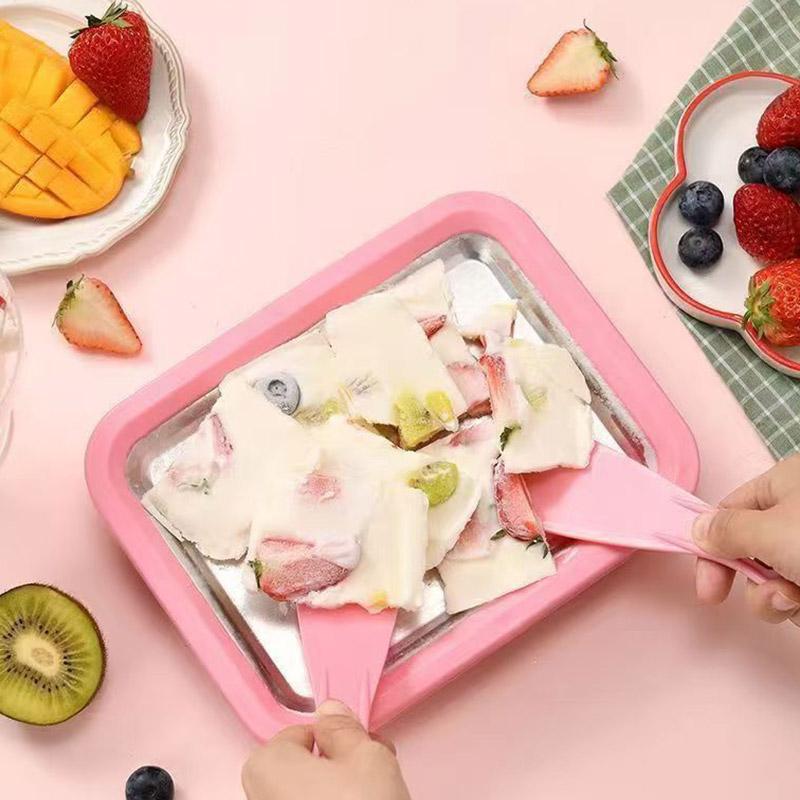 Eiscremebereiter für Zuhause, Kleine Wok-Joghurtmaschine, Sommer Kinder Handgemachtes DIY Wok-Eiswürfelform, Küchenwerkzeuge für Familien