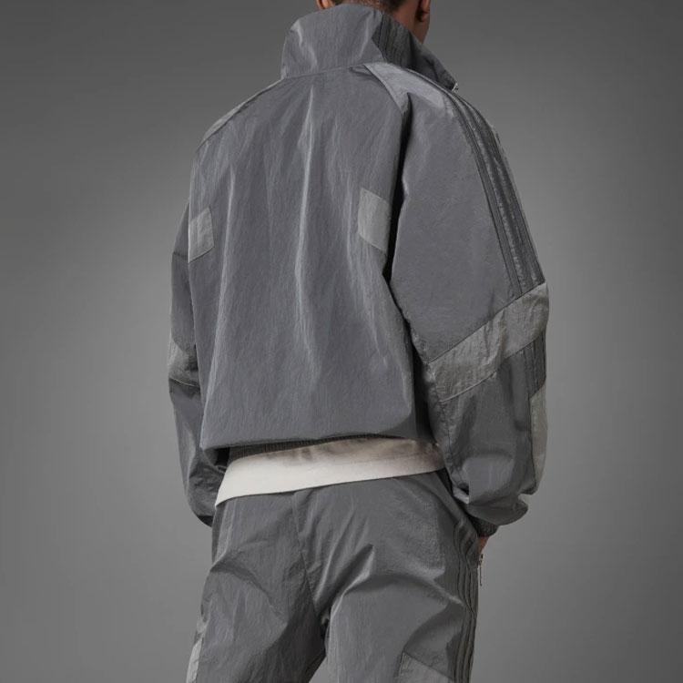 Adidas Originals Trefoil Blue Version Series Casual Half-Zip Stand Collar Jacket Men Jacket Grey HD2233