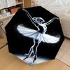 1pc Ballerina Dance Automatic Open/Close Umbrella with Windproof, 8-Rib Sturdy Canopy, Durable Ribs, Fashionable Design1224A