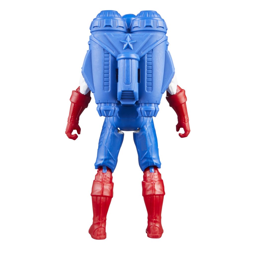 Hasbro Marvel Avengers Epic Hero Series Battle Gear Captain America Action for ages 4 and Superhero Toy Authentic Figure, 4-inch (10 cm) size, up,