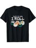 Black Casual Sushi Roll Graphic T-shirt- "This Is How I Roll" Anime Design