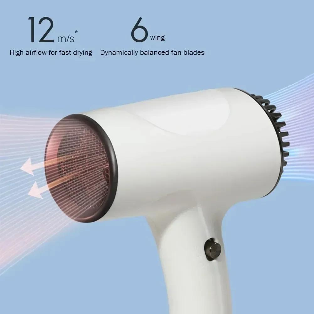 Portable Mini Hair Dryer 2600mAh USB Rechargeable Strong Wind High Speed Wireless Anion Handy Blow Dryer For Travel/Ourdoor