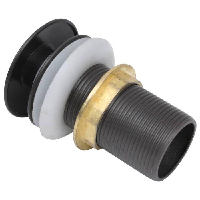VidaXL Drain à poussoir sans débordement Gris 6,4x6,4x9,1 cm