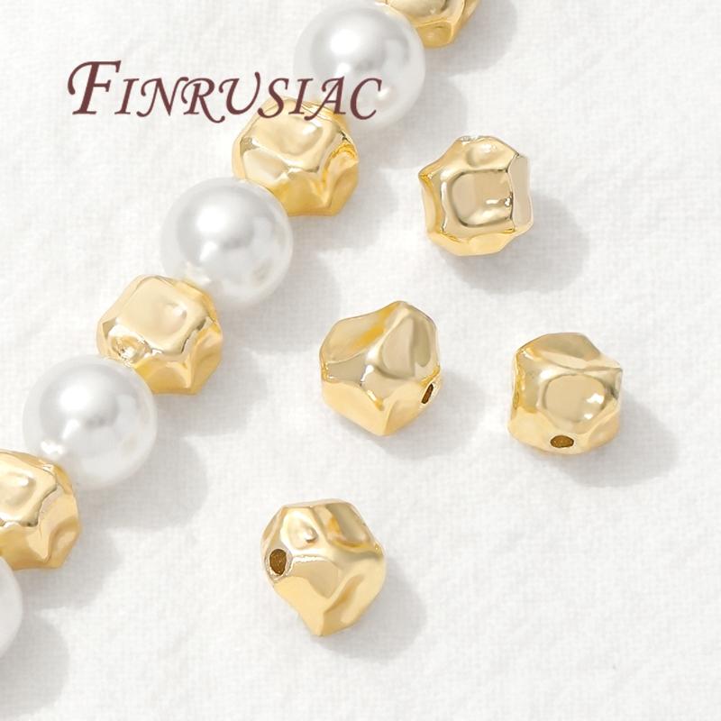 7mm*6mm Irregular Spacer Beads 18K Gold Plated Separator For Beads,Bracelets&Necklaces Accessories,Beads Separators