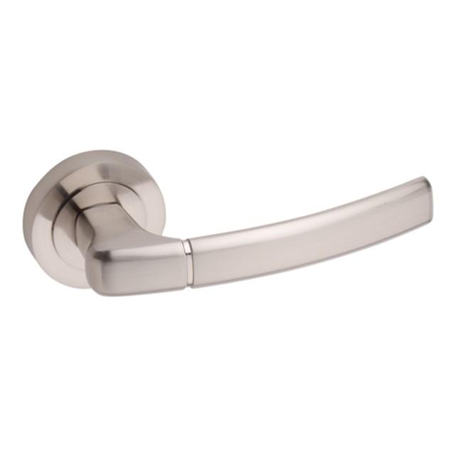 DH91 Handle, Carino, Basic Line, Round Plate, Brushed Nickel