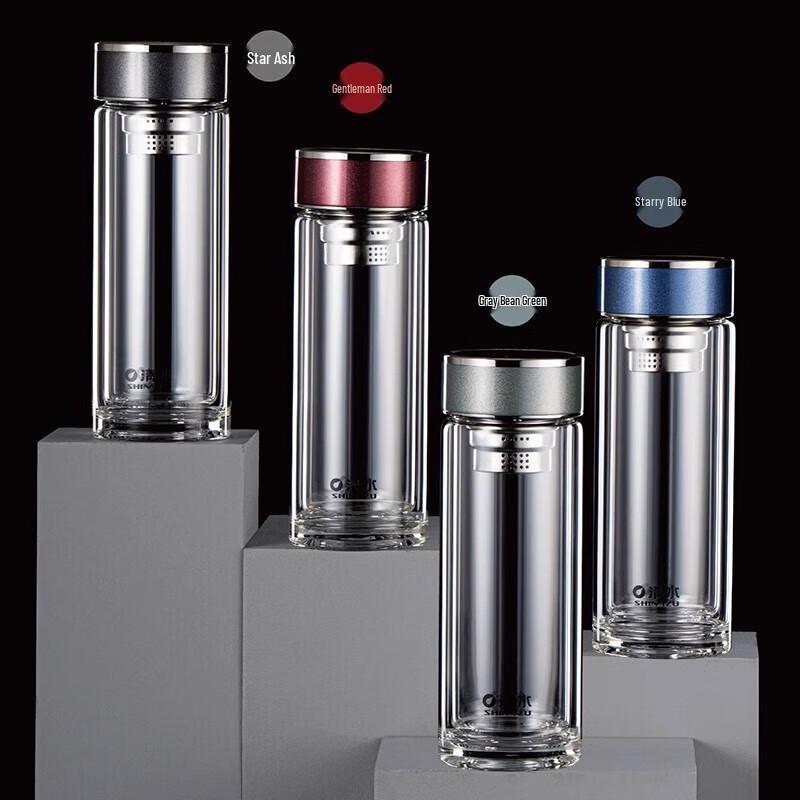 SHIMIZU Double-Layer Glass Tea Infuser Mug