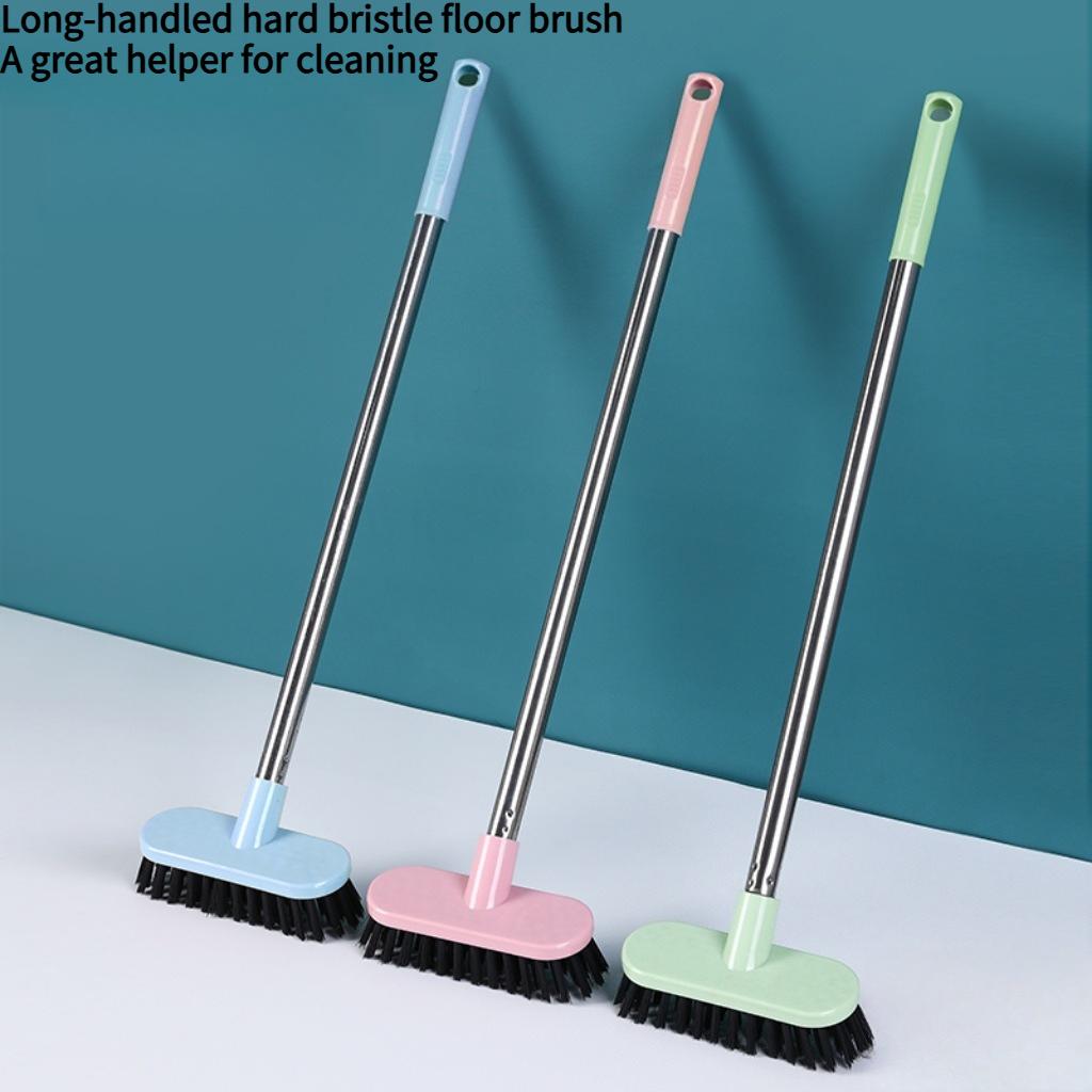 1PC long handle hard bristle floor brush, toilet brush floor wash brush, bathroom floor seam wall cleaning brush, tile cleaning artifact
