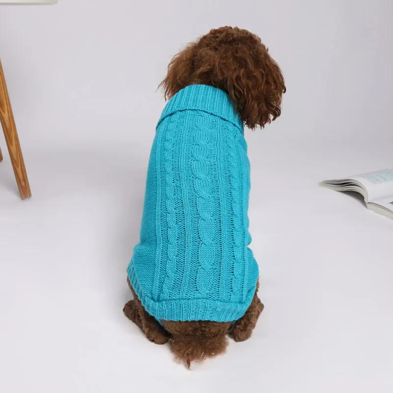 

White Knit Sweater Jumpsuit for Small Dogs, Monochromatic, Simple, Fashion, Warm, Thick, Pet Items, Winter, Wholesale s