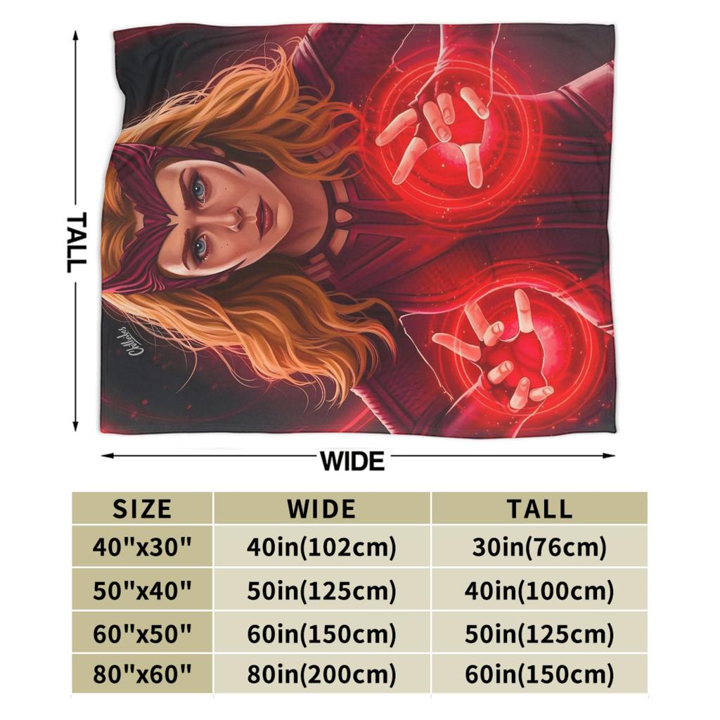 Scarlet Witch Blanket Quality Warm Soft Throw Blanket Autumn Travel Office Couch Bed Aesthetic Bedspread