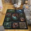 Dinosaur Collection Pattern Rug Floor Mat for Living Room or Bedroom Soft and Comfortable Carpet a Gift for Birthday and Holiday.
