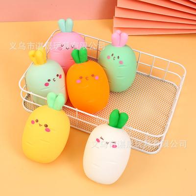 Soft Rubber Carrot Stress Relief Ball TPR Simulation Toy Fun Squeeze Toy Stress Relief Toy