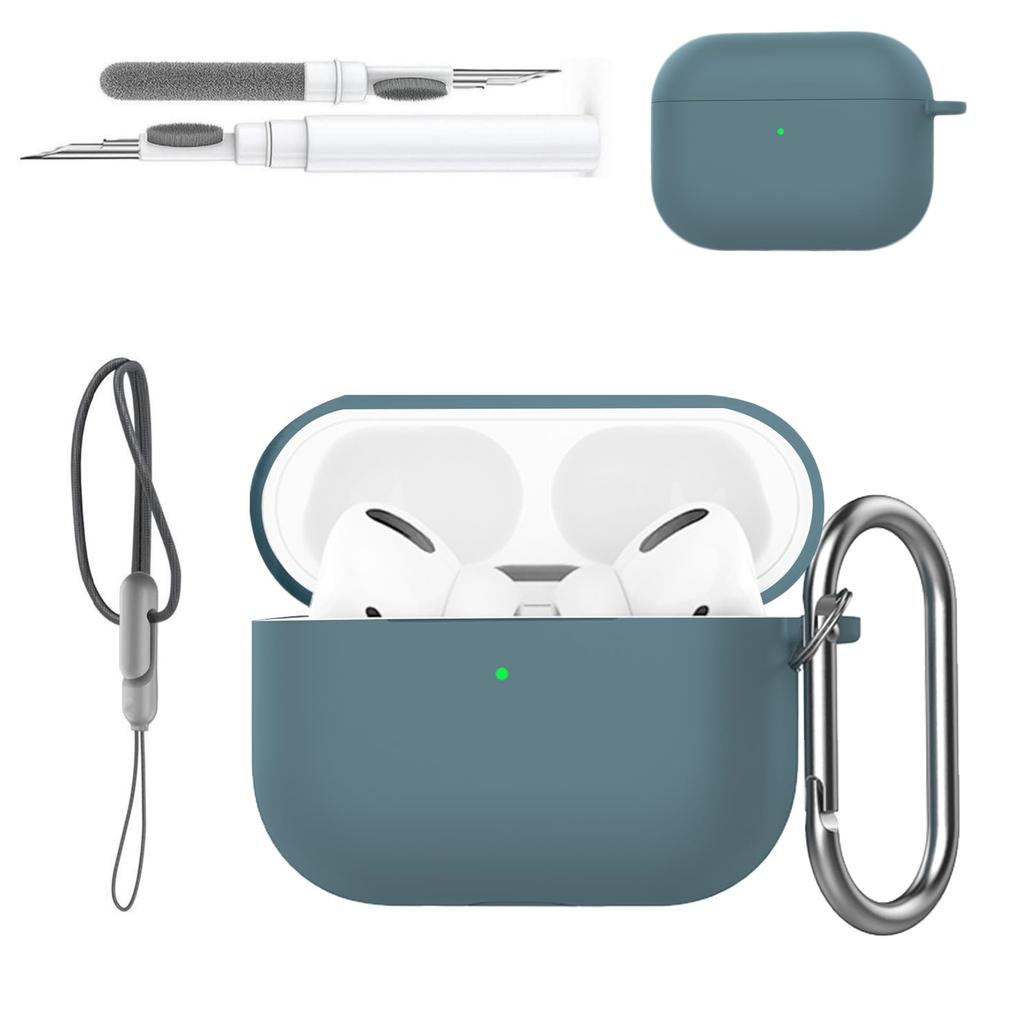 For Airpods Pro 3 Case Cover Earphone Protective Silicone Cover (with Carabiner + Lanyard + Cleaning Pen) Case for Airpods Pro 3