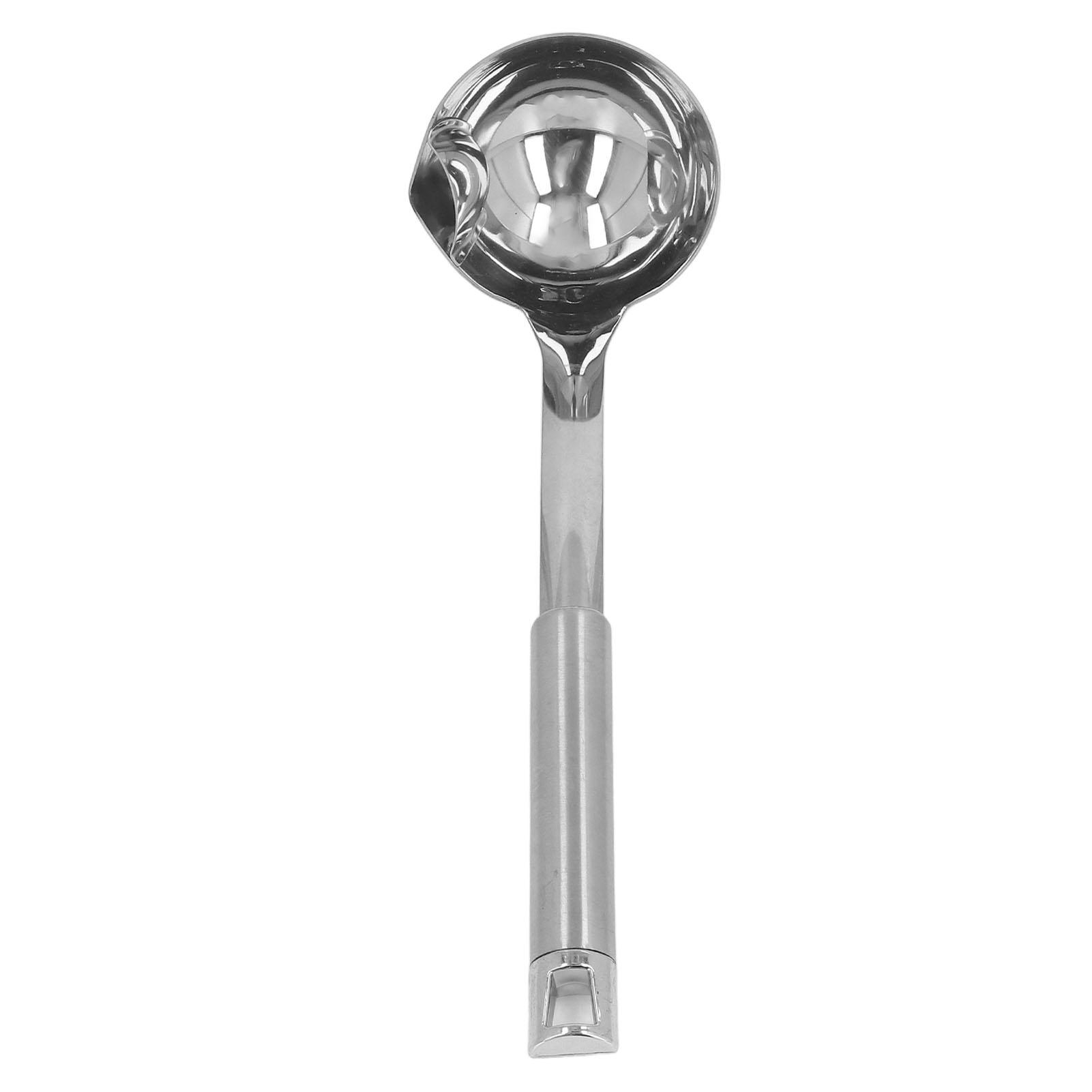 

304 Stainless Steel Oil Separator Soup Ladle Oil Strainer Skimmer Spoon Soup Filter Spoon L