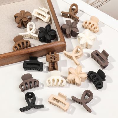 20 Pcs Mini Flower Hair Claw Clips,Strong Grip for Design Kids Adult Hairstyles,Decroation Buns Rectange Clamp Clips