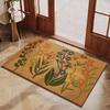Floral Bird Welcome Coco Coir Doormat Non Slip Dirt Scraping Outdoor Front Porch Entryway Decor Floor Mat