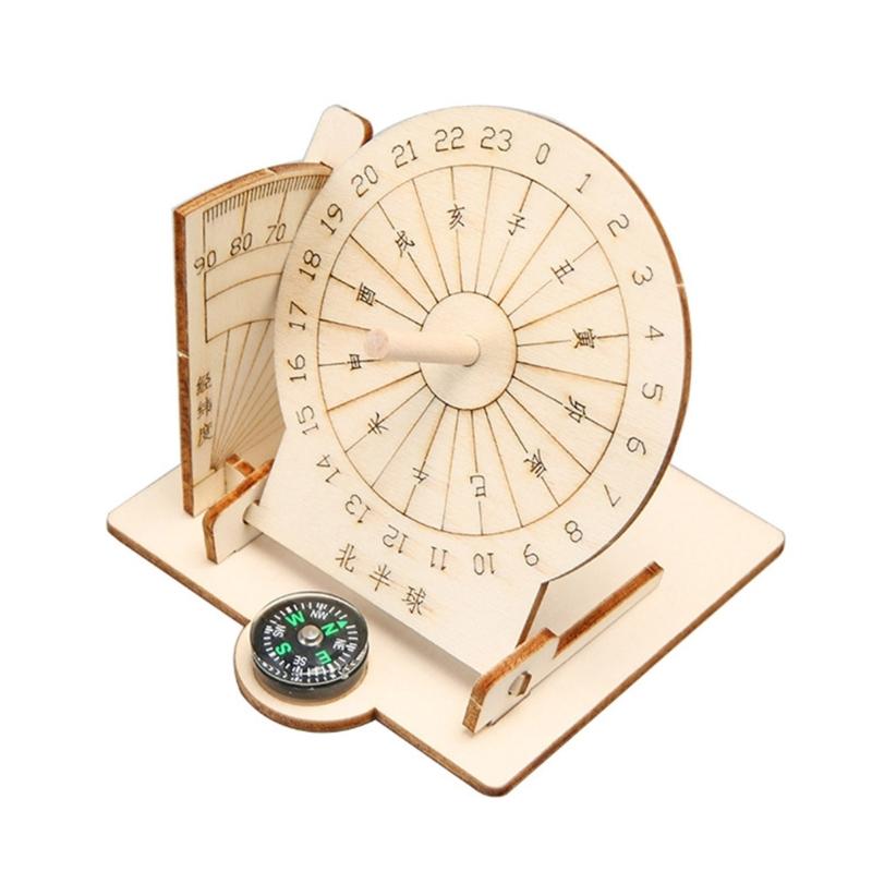 

Wood Clock Model Hands on Assembly Toy Set Science Experiment Supplies Easy to Assemble for 7-14 Kids Student Learning 1