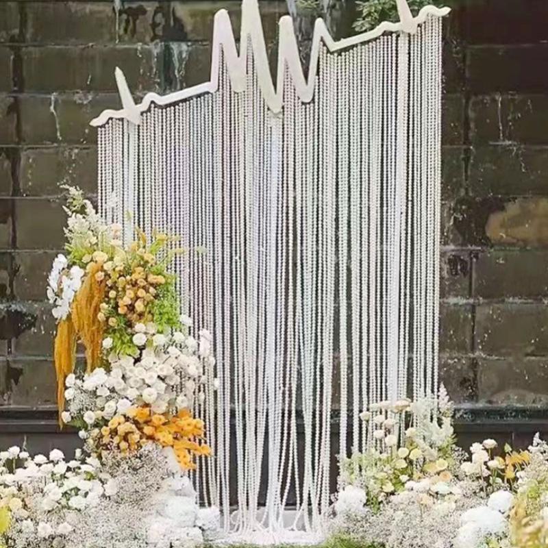 5Meter/Set White Pearl Chain 4/5/6mm Size Available DIY Decorative Material Bead Curtain Wedding Party Floral Gift Packaging ZYF