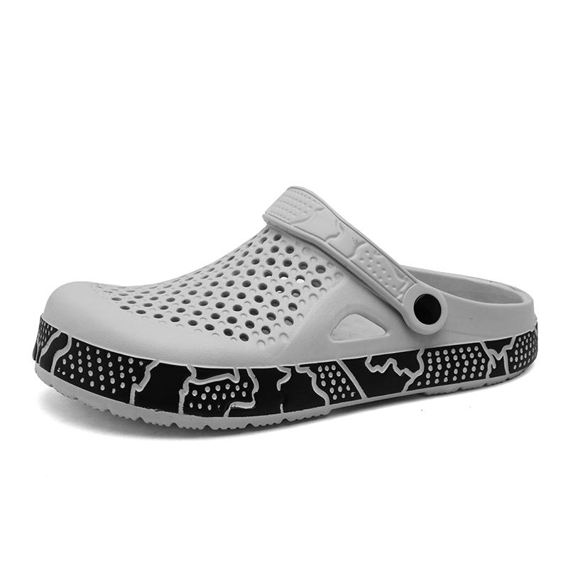 

Wide Box Beach Sandals Mens Clogs Garden Shoes Men Rubber Slippers Barefoot Zuecos Hombre Cholas Summer Footwear Big Size 48