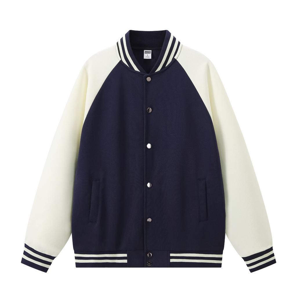 Trendy brand autumn and winter high-end baseball jacket, street style American jacket, youth campus raglan sleeve men's top
