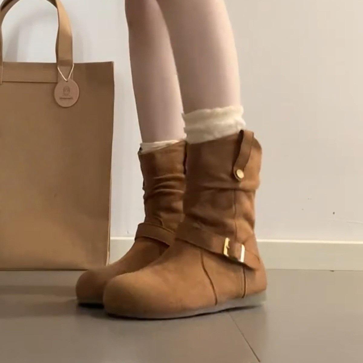 Western Cowboy Boots Inner Height Increasing Martin Boots Maillard Boots Skinny Medium Knight Boots 40 коричневый