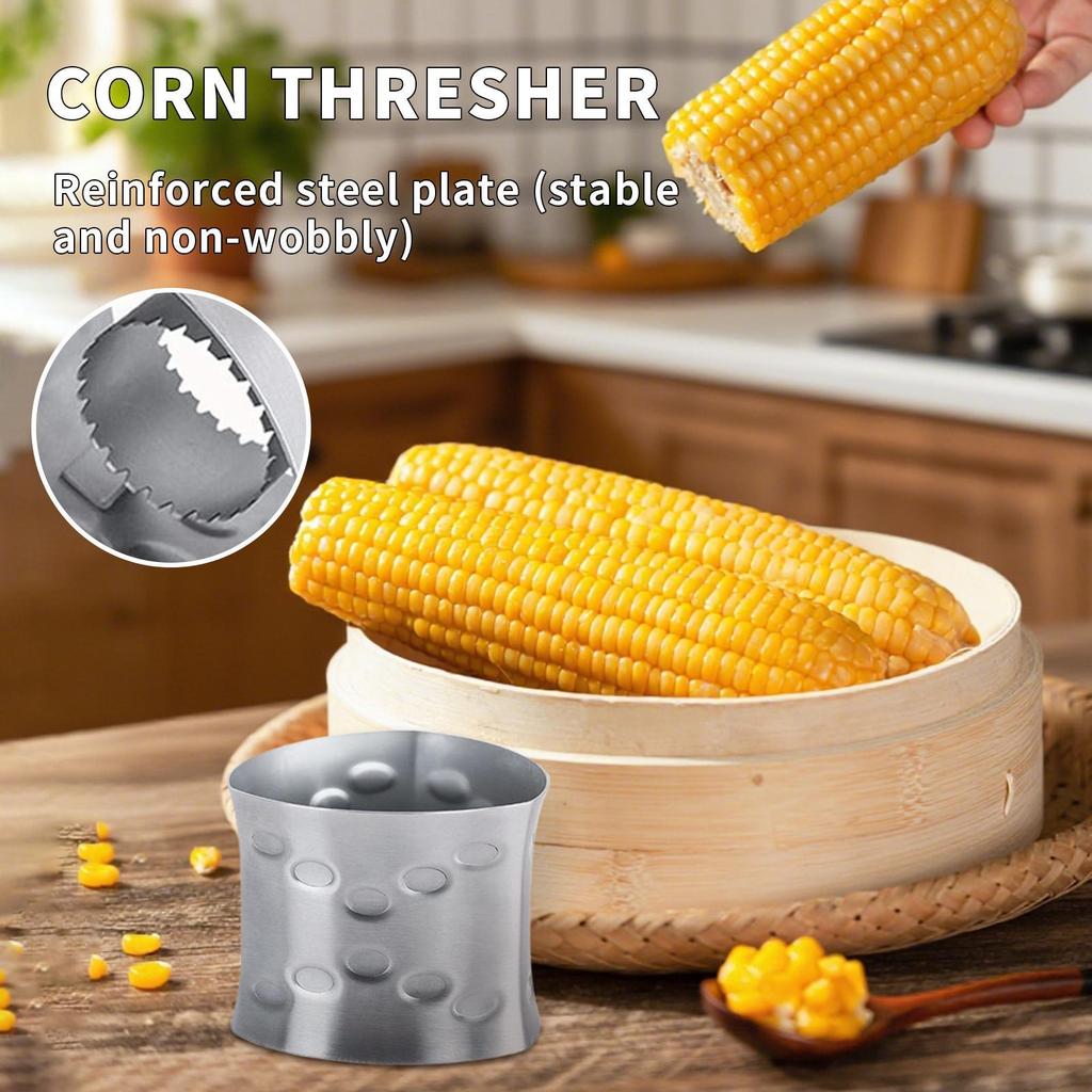 Corn Cob Stripper Stainless steel corn thresher Stainless Steel Corn Cutter Peeler Tool Non Slip Stripper Sheller kitchen gadget