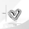 Beautiful 925 Silver Purple Hollowed-out Heart-shaped Beads Charms Fit Charm Silver 925 Original Bracelet Jewelry