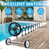 8Pcs Pool Solar Cover Reel Strap Attachment Kit Reel Fastening Set Strong Grip Ground Swimming Blanket 8 Strap/Hook/Clip