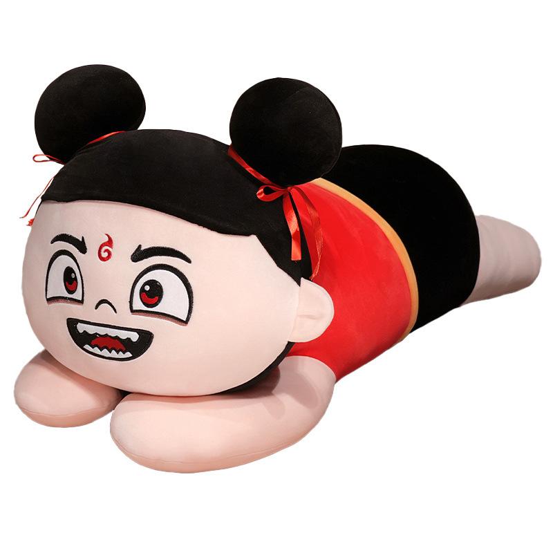 Nezha's Devil's Child Hit the Sea Around Plush Toys Sleeping Pillow Doll Doll Doll Children's Birthday Gift Female