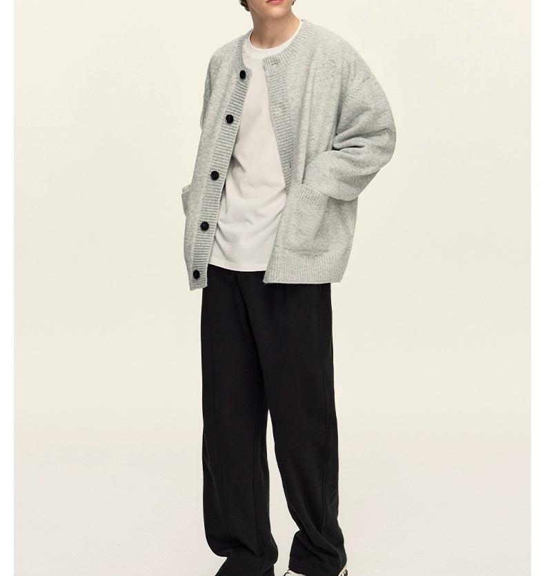 Plus Size Unisex Autumn/Winter Loose Fit Slimming Knitted Cardigan Sweater