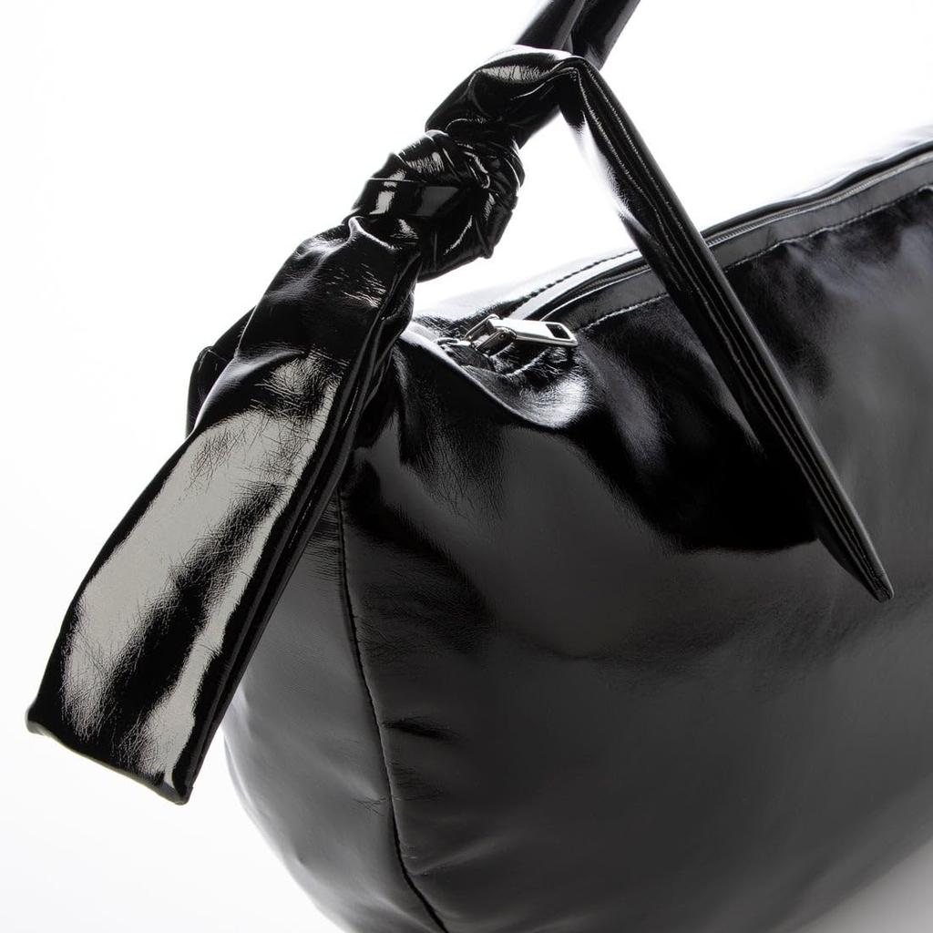 Kash Kash Soft Enamel Knot Big Shoulder Bag, 10-00-00160, Women's, Black