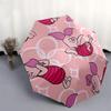 Piglet, Pink Themed Automatic Opening and Closing Umbrella, Brightly Colored 8-rib Portable Umbrella, Suitable for Men and Women, A Perfect Gift for C
