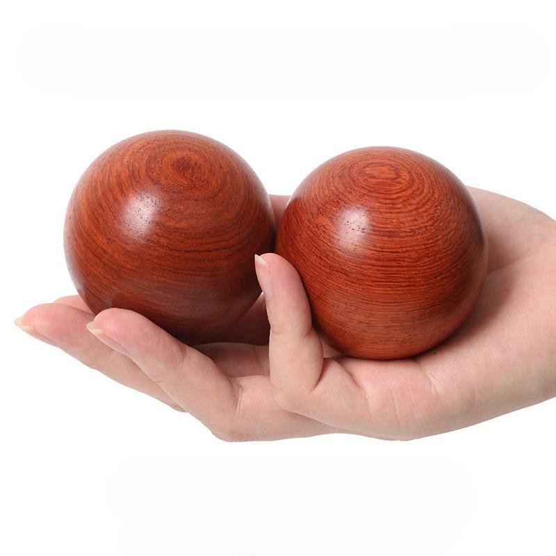 

Rosewood Fitness Ball Health Handball Solid Wood Wenwan Hand Ball Middle-aged and Elderly Exercise Rehabilitation Ball Holding The Ball 2pcs