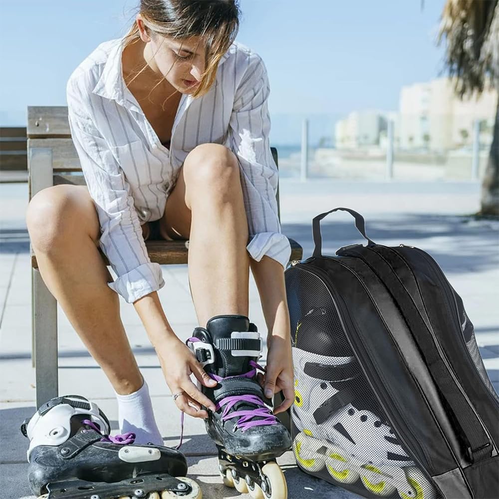 portable triangular shoulder bag for roller and ice Ideal for outdoor business and Thick, breathable, skates, shoes, skates. activities, trips,