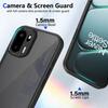 KEYSION Matte Translucent Black Phone Case for OnePlus 15R 15 5G Silicone+PC Clear Shockproof Back Cover for OnePlus Ace 6 6T
