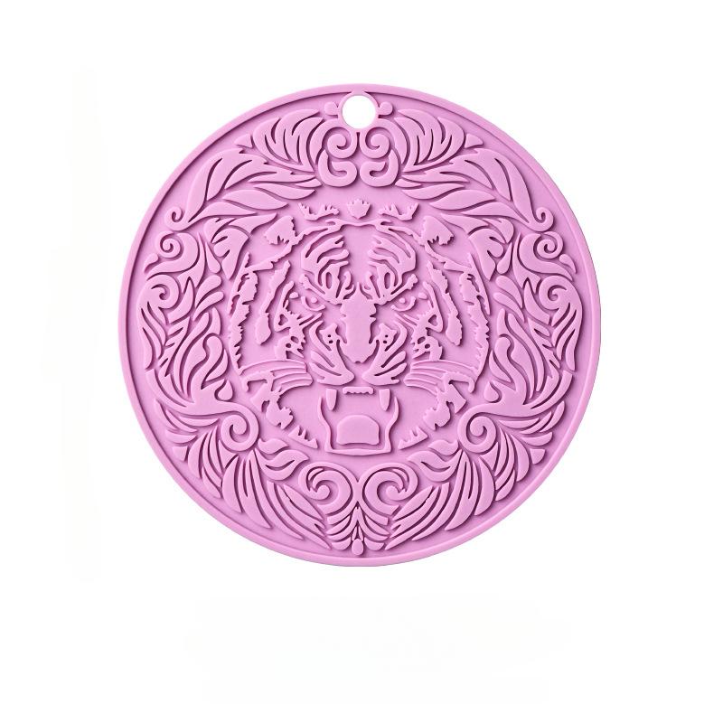 Kitchen Silicone Mat Round Coaster Waterproof Placemat Heat Proof Pot Mat Cup Mat Household Decoration and Table Accessories