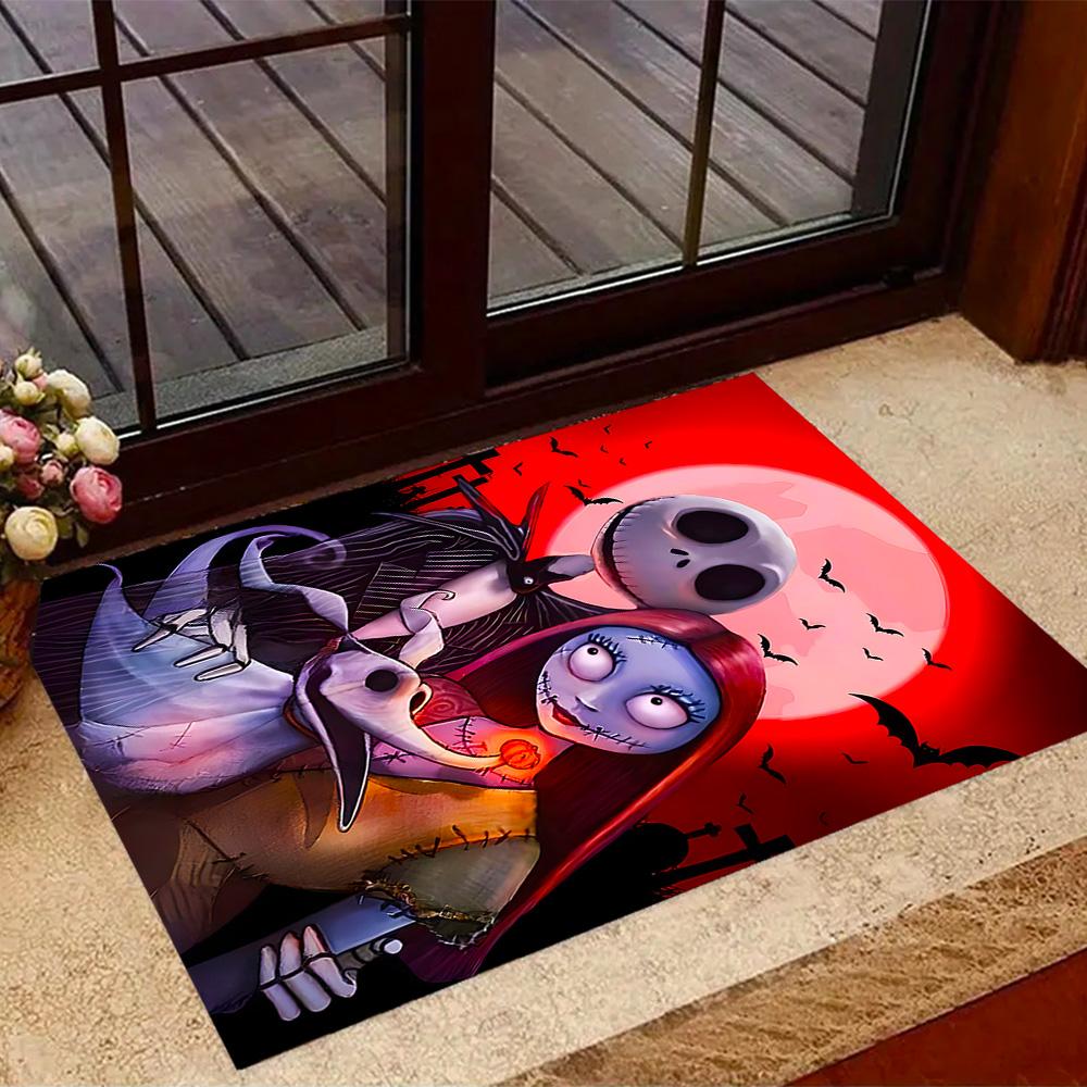 

Nightmare Before Christmas Themed Anti-Slip Rugs - Polyester Home Decor, Suitable for Bedrooms, Living Rooms, Doorways, Studios, and Decorations 40cmx60cm