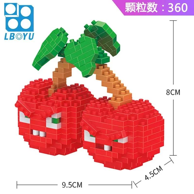 Plants Vs Zombies Blocks Small Cartoon Mini Building Block Peashooter Sunflower Chomper Assemble Action Model Doll Toy For Kids