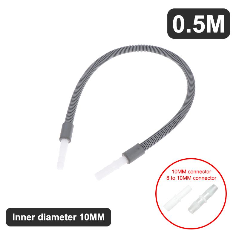 Dryer Drain Hose 10mm Heat Resistant Durable Replacement Extension with Adapter Multiple Sizes for Laundry Room Dryer Use