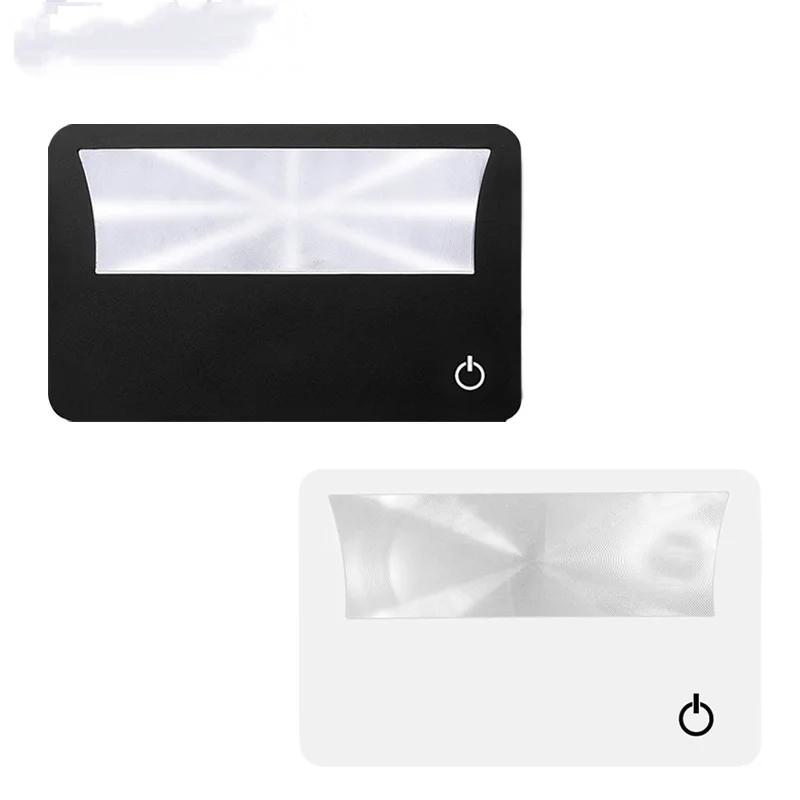 

Magnifiers Card Shape 3X Magnification LENS Handheld Portable PVC with led 2x білий